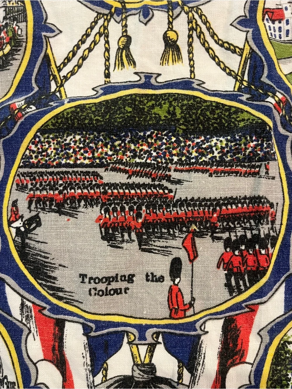 Vintage 1977 Queen's Silver Jubilee Commemorative Tea Towel. Collectible!